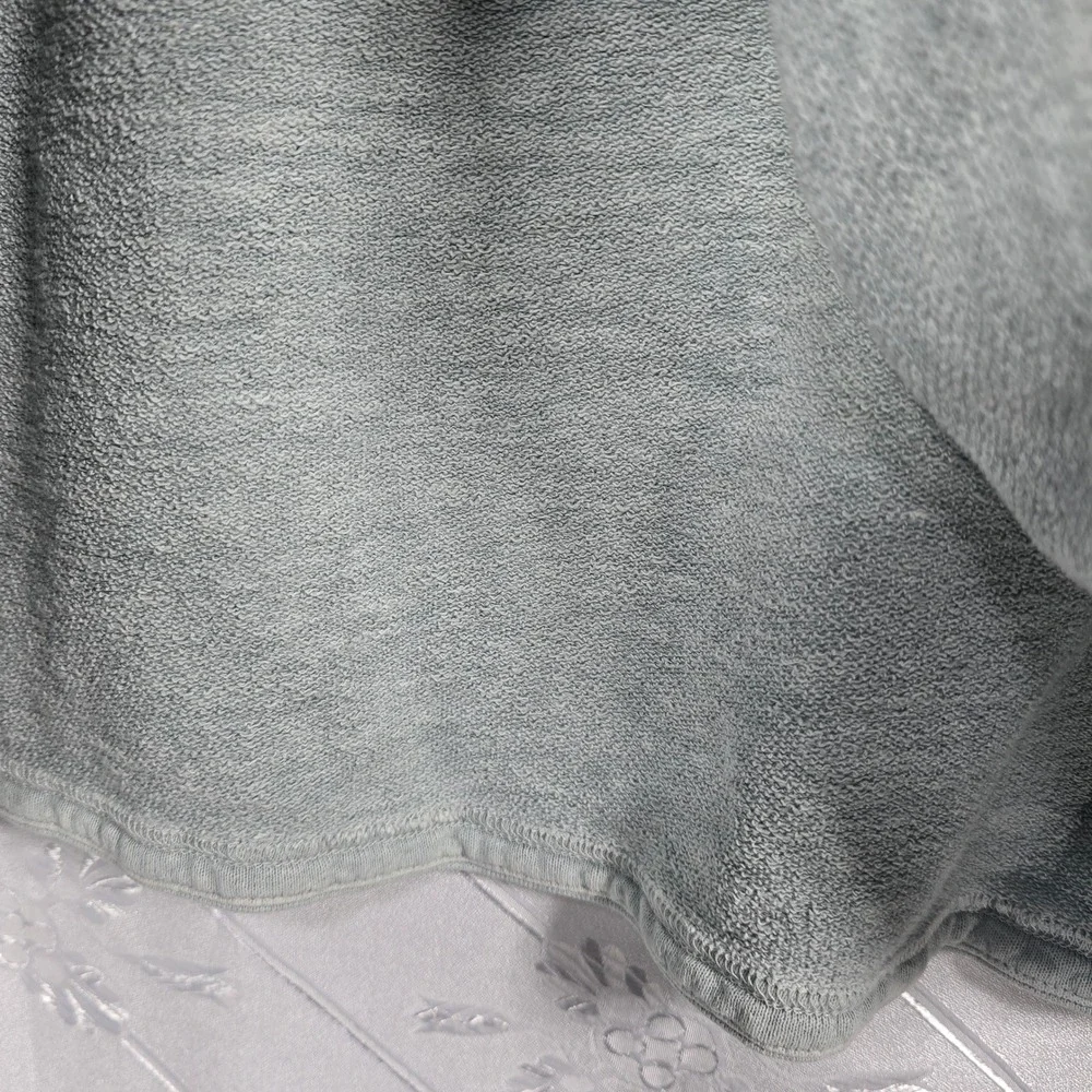 Wrap London Funnel Neck Hemp Organic Cotton Sweatshirt Light Blue US 12 WT63